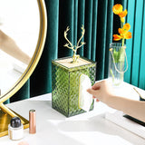 Maxbell Wall Mounted Tissue Box Paper Box for Night Stand  Green Elk