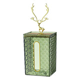 Maxbell Wall Mounted Tissue Box Paper Box for Night Stand  Green Elk