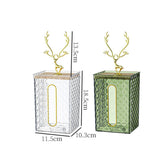 Maxbell Wall Mounted Tissue Box Paper Box for Night Stand  Green Elk