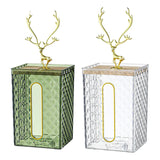 Maxbell Wall Mounted Tissue Box Paper Box for Night Stand  Green Elk