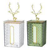 Maxbell Wall Mounted Tissue Box Paper Box for Night Stand  Green Elk