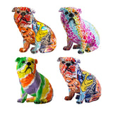 Maxbell Modern Dog Sculptures Artwork for Living Room Wine Cabinet Decoration Graffiti