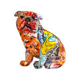 Maxbell Modern Dog Sculptures Artwork for Living Room Wine Cabinet Decoration Graffiti