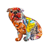 Maxbell Modern Dog Sculptures Artwork for Living Room Wine Cabinet Decoration Graffiti