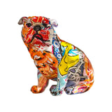Maxbell Modern Dog Sculptures Artwork for Living Room Wine Cabinet Decoration Graffiti