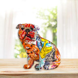 Maxbell Modern Dog Sculptures Artwork for Living Room Wine Cabinet Decoration Graffiti
