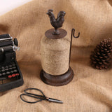 Maxbell Vintage Cast Iron Rooster Twine Spool with Scissors Sculpture for Counter