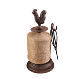 Maxbell Vintage Cast Iron Rooster Twine Spool with Scissors Sculpture for Counter