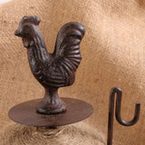 Maxbell Vintage Cast Iron Rooster Twine Spool with Scissors Sculpture for Counter