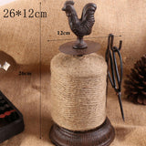 Maxbell Vintage Cast Iron Rooster Twine Spool with Scissors Sculpture for Counter