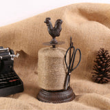 Maxbell Vintage Cast Iron Rooster Twine Spool with Scissors Sculpture for Counter