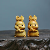 Maxbell Rabbit Statue Bunny Figurine Sculpture for Photography Props Car Decoration