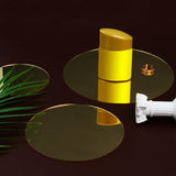 Maxbell 3x Photo Props Decorative Mirror Plate Mirror Reflection Board Reflector 14cm