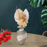 Maxbell Natural Dried Wedding Flower Livingroom Home Boho Dried Pampas Grass Bouquet Silver
