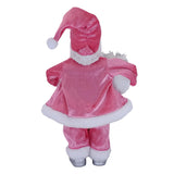 Maxbell 18Inches Santa Claus Figurine Standing Santa Claus Doll for Celebration Pink