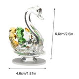 Maxbell Maxbell Statues Sculptures Birthday Anniversary Party Swan Crystak Figurines Home Green Yellow
