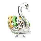 Maxbell Maxbell Statues Sculptures Birthday Anniversary Party Swan Crystak Figurines Home Green Yellow