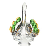 Maxbell Maxbell Statues Sculptures Birthday Anniversary Party Swan Crystak Figurines Home Green Yellow