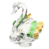 Maxbell Maxbell Statues Sculptures Birthday Anniversary Party Swan Crystak Figurines Home Green Yellow