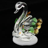 Maxbell Maxbell Statues Sculptures Birthday Anniversary Party Swan Crystak Figurines Home Green Yellow