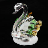 Maxbell Maxbell Statues Sculptures Birthday Anniversary Party Swan Crystak Figurines Home Green Yellow
