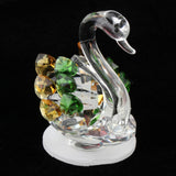 Maxbell Maxbell Statues Sculptures Birthday Anniversary Party Swan Crystak Figurines Home Green Yellow
