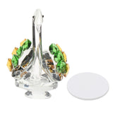 Maxbell Maxbell Statues Sculptures Birthday Anniversary Party Swan Crystak Figurines Home Green Yellow