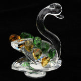Maxbell Maxbell Statues Sculptures Birthday Anniversary Party Swan Crystak Figurines Home Green Yellow