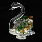Maxbell Maxbell Statues Sculptures Birthday Anniversary Party Swan Crystak Figurines Home Green Yellow