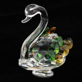 Maxbell Maxbell Statues Sculptures Birthday Anniversary Party Swan Crystak Figurines Home Green Yellow