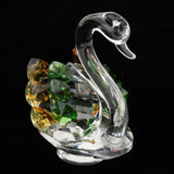 Maxbell Maxbell Statues Sculptures Birthday Anniversary Party Swan Crystak Figurines Home Green Yellow