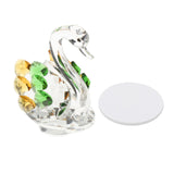 Maxbell Maxbell Statues Sculptures Birthday Anniversary Party Swan Crystak Figurines Home Green Yellow