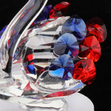 Maxbell Maxbell Statues Sculptures Birthday Anniversary Party Swan Crystak Figurines Home Blue Red