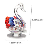 Maxbell Maxbell Statues Sculptures Birthday Anniversary Party Swan Crystak Figurines Home Blue Red