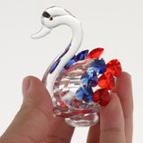 Maxbell Maxbell Statues Sculptures Birthday Anniversary Party Swan Crystak Figurines Home Blue Red
