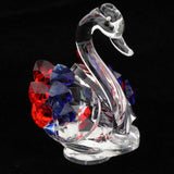 Maxbell Maxbell Statues Sculptures Birthday Anniversary Party Swan Crystak Figurines Home Blue Red