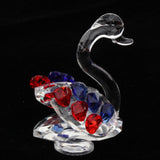 Maxbell Maxbell Statues Sculptures Birthday Anniversary Party Swan Crystak Figurines Home Blue Red