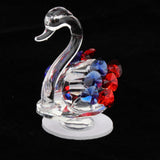 Maxbell Maxbell Statues Sculptures Birthday Anniversary Party Swan Crystak Figurines Home Blue Red