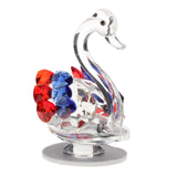 Maxbell Maxbell Statues Sculptures Birthday Anniversary Party Swan Crystak Figurines Home Blue Red
