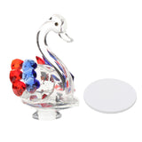 Maxbell Maxbell Statues Sculptures Birthday Anniversary Party Swan Crystak Figurines Home Blue Red