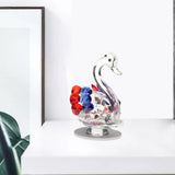 Maxbell Maxbell Statues Sculptures Birthday Anniversary Party Swan Crystak Figurines Home Blue Red