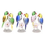 Maxbell Maxbell Crystal Parrot Statue Bird Figurine Animal Model for Living Room Home Decor Green