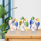Maxbell Maxbell Crystal Parrot Statue Bird Figurine Animal Model for Living Room Home Decor Green