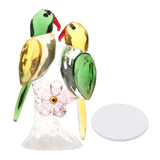 Maxbell Maxbell Crystal Parrot Statue Bird Figurine Animal Model for Living Room Home Decor Green
