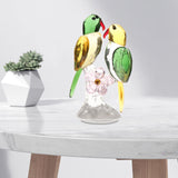 Maxbell Maxbell Crystal Parrot Statue Bird Figurine Animal Model for Living Room Home Decor Green
