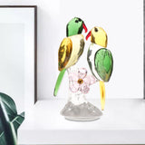 Maxbell Maxbell Crystal Parrot Statue Bird Figurine Animal Model for Living Room Home Decor Green