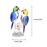 Maxbell Maxbell Crystal Parrot Statue Bird Figurine Animal Model for Living Room Home Decor Blue