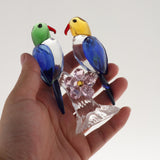 Maxbell Maxbell Crystal Parrot Statue Bird Figurine Animal Model for Living Room Home Decor Blue