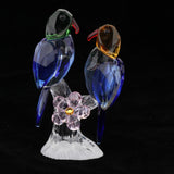 Maxbell Maxbell Crystal Parrot Statue Bird Figurine Animal Model for Living Room Home Decor Blue