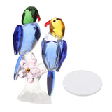 Maxbell Maxbell Crystal Parrot Statue Bird Figurine Animal Model for Living Room Home Decor Blue